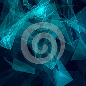 Abstract low poly grey bright technology vector