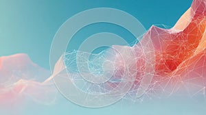 Abstract Low Poly Landscape Illustration Background