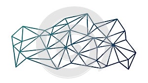 Abstract Low Poly Mesh Wireframe Structure Design, vector design Generative AI