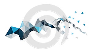 Abstract Low Poly Mountain Shape, vector design Generative AI