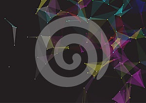 Abstract low poly network communications background design