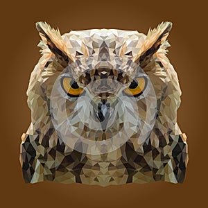 Abstract Low Poly Owl Design photo