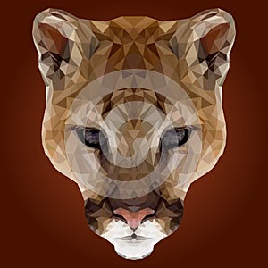 Abstract Low Poly Puma Design