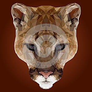 Abstract Low Poly Puma Design photo