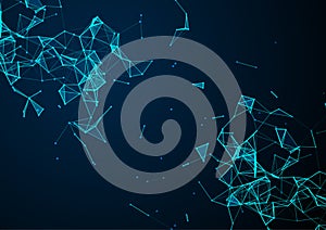 Abstract low poly technology design background