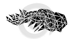 Abstract Low Poly Textured Geometric Pattern, vector design Generative AI