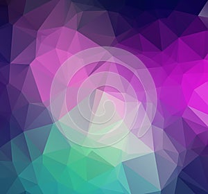 Abstract Low-Poly Triangular Modern Geometric Background. Colorful Polygonal Mosaic Pattern Template. Repeating Routine With