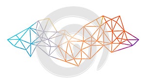Abstract Low Poly Wireframe Vector Mesh, vector design Generative AI