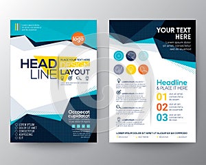 Abstract low polygon triangle shape Poster Brochure Flyer design