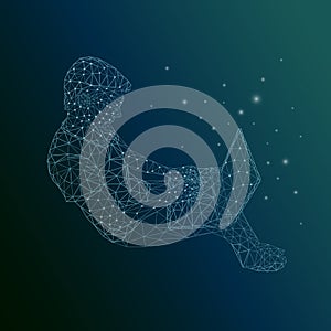 Abstract low-polygonal man