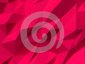 Abstract Lowpoly Background red. Geometric polygonal background 3D illustration. photo