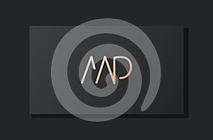 Abstract luxury initial letter MP logo