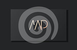 Abstract luxury initial letter MP logo photo