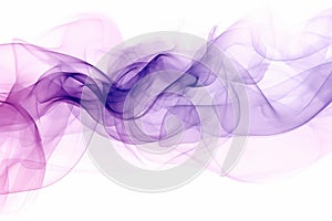 Abstract luxury purple and blue wave design element. Transparent smoky wave