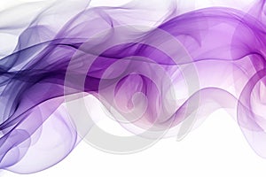 Abstract luxury purple and blue wave design element. Transparent smoky wave