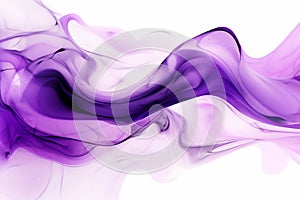 Abstract luxury purple and blue wave design element. Transparent smoky wave