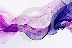 Abstract luxury purple and blue wave design element. Transparent smoky wave