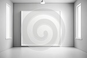 Abstract Luxury white gradient wall and empty studio room background Generative AI