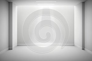 Abstract Luxury white gradient wall and empty studio room background Generative AI