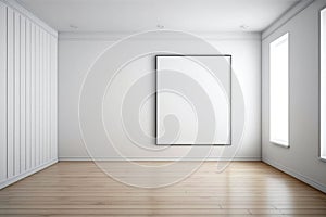Abstract Luxury white gradient wall and empty studio room background Generative AI