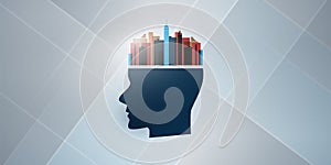 Abstract Machine and Deep Learning, Artificial Intelligence, Cloud Computing, Smart City and Networks Design Concept