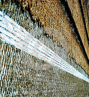 ABSTRACT- Macro of an Ancient Textured Wall in Tivioli, Italy