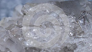 Abstract macro detail clear quart crystal photo