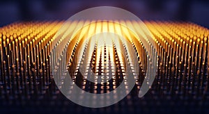 Abstract CPU Pin Array with Light