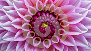 Abstract macro pink dahlia flower with stunning petal pattern