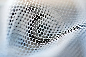 Abstract macro shot of a white net