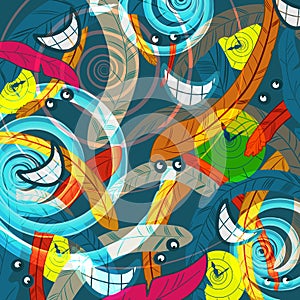 Abstract madness and time rush background