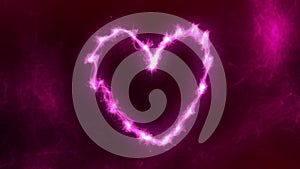 Abstract Magenta Heart Flame Effect