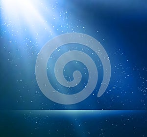 Abstract magic blue light background
