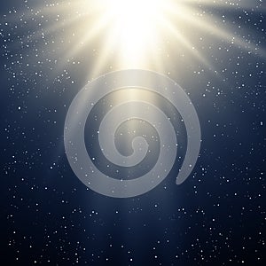 Abstract magic blue light background