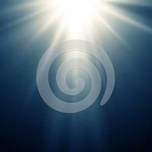 Abstract magic blue light background