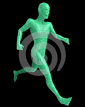 Abstract man figure running