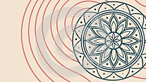 Abstract Mandala Circular Waves Decorative Vector, vector design Generative AI