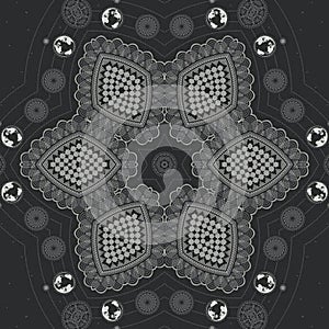 Abstract mandala design template