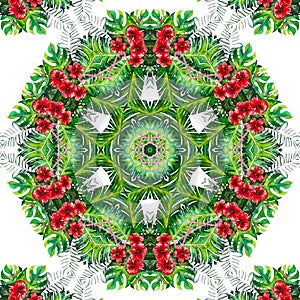 Abstract mandala design template