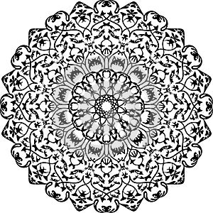 Abstract Mandala floral art 5A