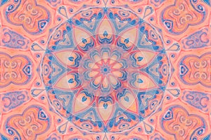 Abstract mandala. Hypnotic psychedelic background. Seamless pattern.