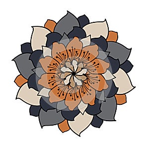 Abstract round pattern. Mandala elegant vector background.