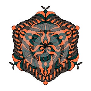 Abstract round pattern. Mandala elegant vector background.