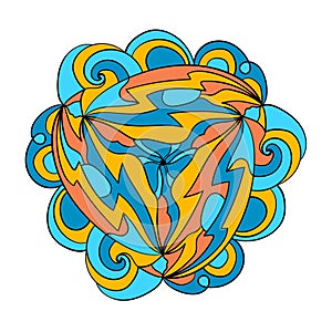 Abstract round pattern. Mandala elegant vector background.