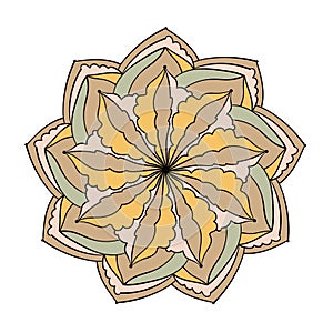 Abstract round pattern. Mandala elegant vector background.