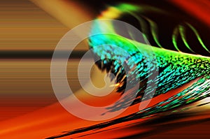 Abstract manipulated image feather colors & blur