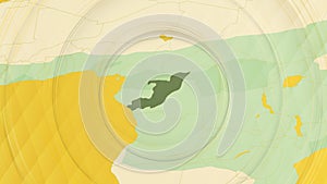 Abstract Map of Congo and Surrounding Regions with Circular Patterns photo