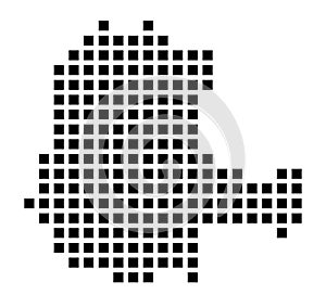 Abstract Map of Elmshorn (Germany)