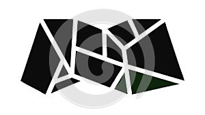 Abstract map icon, for navigation, travel, or geographic data, vector design Generative AI