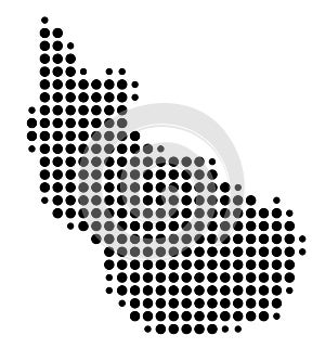 Abstract map of the island Sint Eustatius (The Netherlands) photo